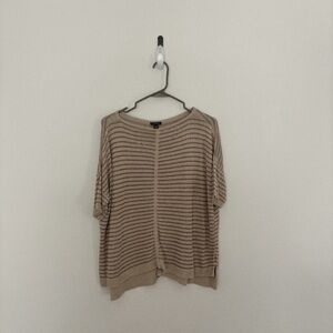 ANN TAYLOR cotton blend striped knit top